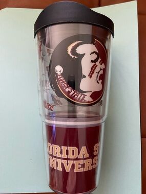 FSU Old Seminole Head Logo  24 oz Tervis Tumbler with Lid